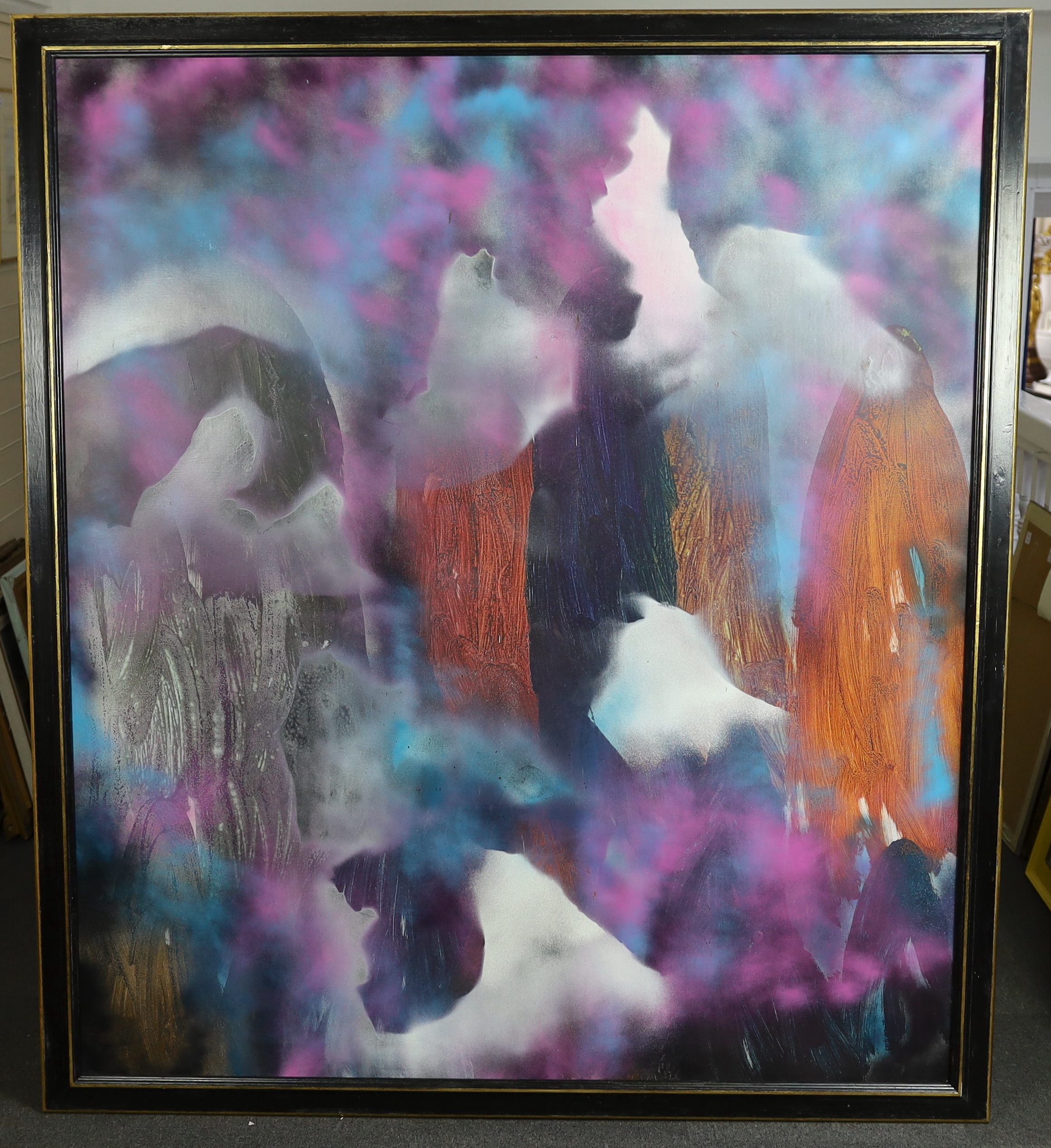Sidney Nolan (Australian, 1917-1992), Cloud Scene, oil on canvas, 183 x 161cm, Please note this lot attracts an additional import tax of 5% on the hammer price